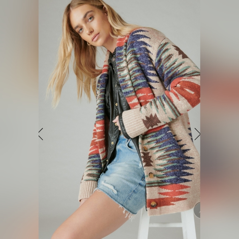 Lucky Brand southwestern sweater cardigan.